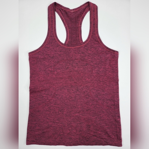lululemon athletica Tops - Lululemon Swiftly Tech Tank Top Racerback Burgundy Red Black Women's Size 6